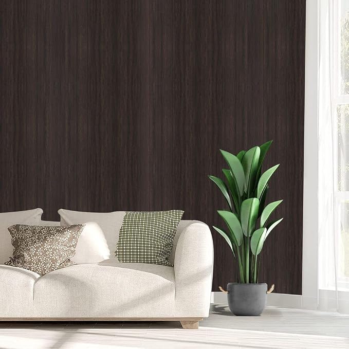 Arthome 16.5" x240''Peel and Stick Wood Contact Paper Self-Adhesive Brown Walnut Wallpaper,Decorative Vinyl Film for Countertop,Cabinets,Shelf,Drawer Liner,Easy to Clean Removable Wall Covering