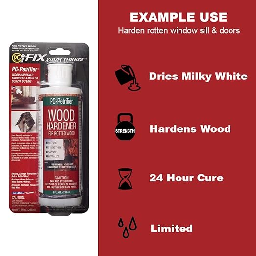 PC-Products Wood Repair Epoxy Paste and Wood Hardener Kit, PC-Woody 24 oz and PC-Petrifier 32 oz