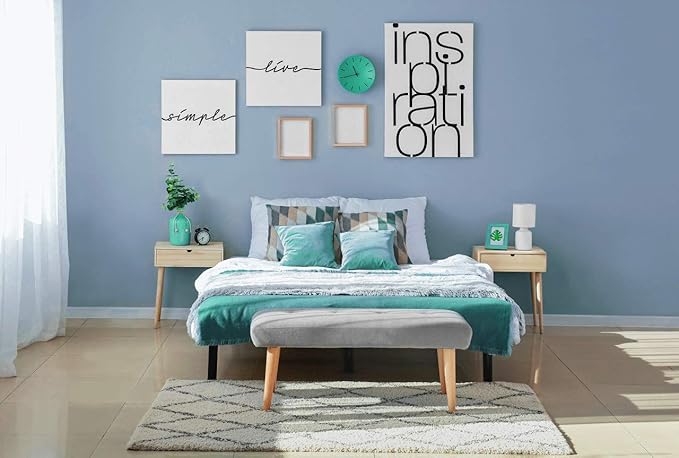 Safiyya 393"x17.7" Blue Wallpaper Grey Blue Peel and Stick Wallpaper Contact Paper Decorative Removable Self Adhesive Wall Paper Vinyl Rolls for Wall