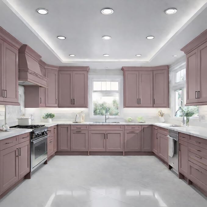 ALL-IN-ONE Paint by Heirloom Traditions, Woodrose (Muted Rose), 8oz Sample - Durable cabinet and furniture paint. Built in primer and top coat, no sanding needed. Includes our 30 featured color card.