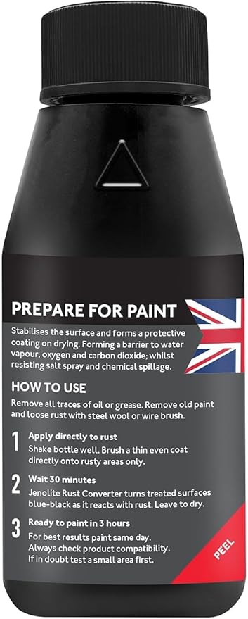 JENOLITE Rust Converter for Metal | 150ml (5 fl oz) | Rust Converter & Inhibitor | Rust Remedy, Rust Reformer for Metal | Convert Rust to A Ready to Paint Surface