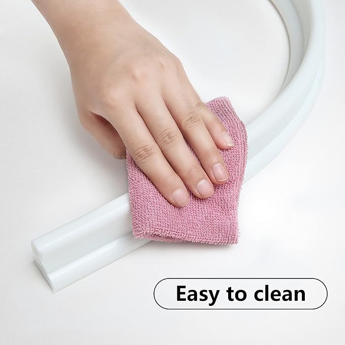 Collapsible Threshold Water Dam, Bendable Silicone Water Blocking Strips,Water Stopper Retention System Silicone Sink Water Splash Guard for Kitchen and Bathroom,Black,1M/39in