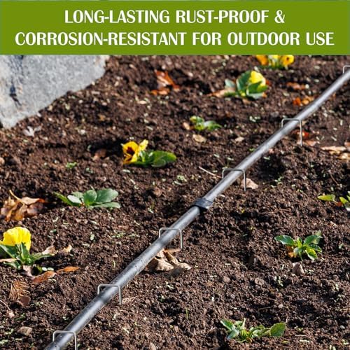 Whonline 32 Pack Landscape Staples 4 Inch, 12 Gauge Garden Stakes