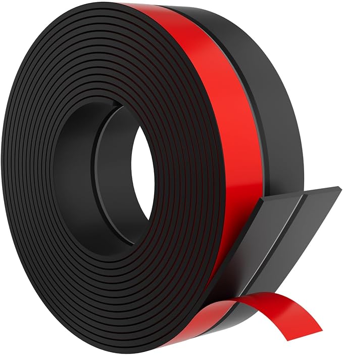Elvone Heavy-Duty 20 ft x 2 in Weather Stripping, Door Draft Stopper Silicone Seal Strip for House and Glass Shower Doors for Collision and Side Gaps of Door and Windows, Black