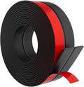 Elvone Heavy-Duty 20 ft x 1 in Weather Stripping, Door Draft Stopper Silicone Seal Strip for House and Glass Shower Doors for Collision and Side Gaps of Door and Windows, Black