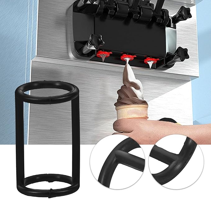 2pcs 1.57x0.90 inch Ice Cream Maker Silicone Sealing Rings Machine Replacement Parts for Leak Prevention I Shaped Middle Rod Gasket Repair Accessories Supplies