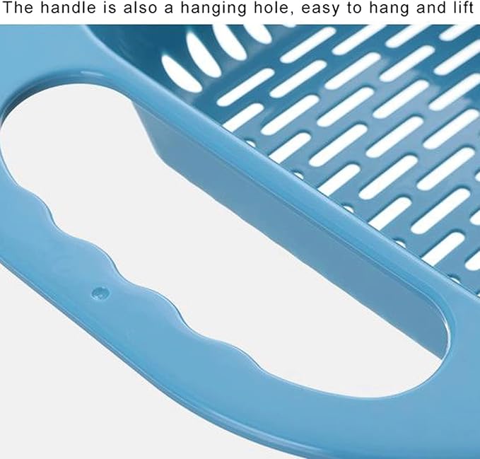 Draining rack Multifunctional Foldable Drain Basket Thickened Plastic Sink Filter Basket Kitchen Hanging Fruit and Vegetable Storage Basket for Washing Pasta Fruit Sink Strainer Basket(C)
