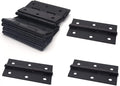 XMHF Cabinet Gate Closet Door Hinges 2.4"x1.5" Home Furniture Hardware Folding Butt Hinges Black with Mounting Screws Pack of 12