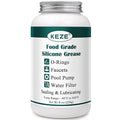 KEZE Pool Lube for O Ring Food Grade Waterproof Silicone Faucet Grease for Pool Filter Plumbing Plastic Parts Gasket Valve Rubber Seals Paste with Brush Top Can 8 OZ