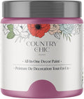 Country Chic All-in-One Chalk Paint for Furniture, Cabinets, Home Decor, Eco-Friendly, Matte Finish, Built-In Primer & Top Coat for Wood, Metal - Fragrant Blooms (Muted Bright Pink) half pint (16oz)