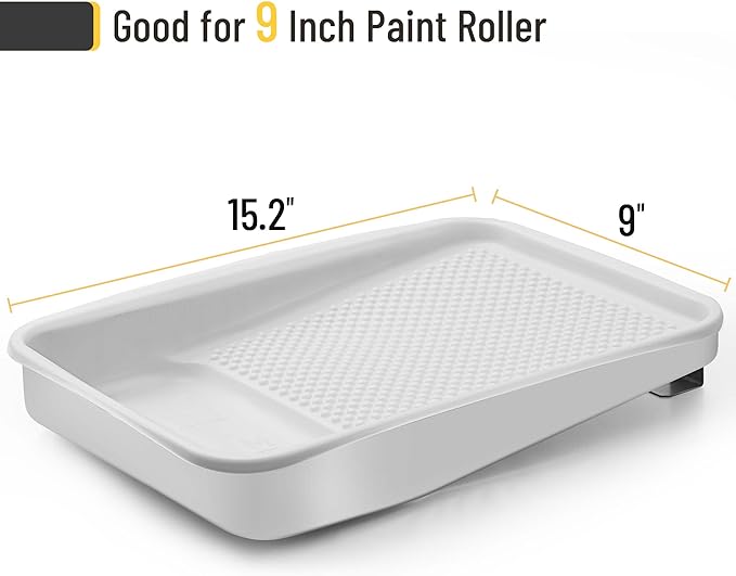 Bates 9 Inch Paint Tray Liners - 21 pcs, One Metal Tray with 20 Plastic Liners