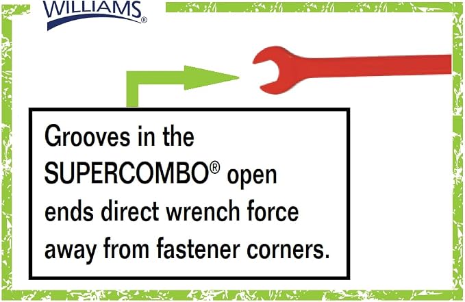 Williams 1212RSC Red Super Combo Combination Wrench, 3/8-Inch