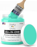 Chalky Chicks 8 Fl Oz Matte Cenote (Teal Blue) Chalk Paint for Furniture Without Sanding - No Prep Furniture Paint No Sanding All in One for Crafts, Wood, Walls, Cabinet, Metal, Dresser, Farmhouse