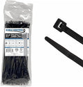 Kable Kontrol Cable Zip Ties 100 Pcs 11 Inch Black, 50 Lbs Tensile Strength, Self-locking UV Resistant Plastic Nylon Wire Ties, for Indoor or Outdoor Use