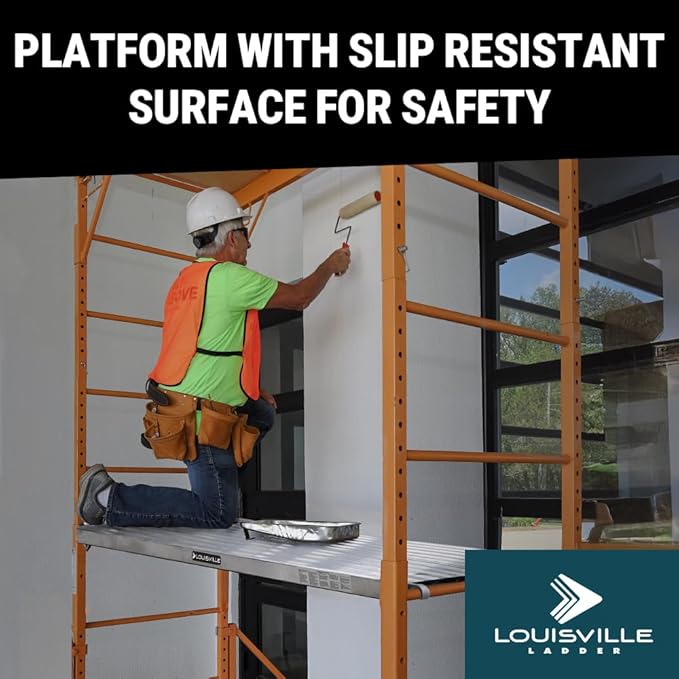 Louisville Ladder 7 ft. x 19 in. Aluminium Scaffolding Platform, 75 psf-Load Capacity, PD9207