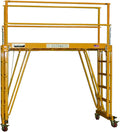 Tele-Tower® Adjustable Work Platform Model 1101-96, 1000 lbs, 11' 8’x19” Deck Size, Scaffolding Alternative, Safety Rails, Adjustable Outriggers, Easy Assembly, Portable