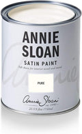 Annie Sloan Satin Paint (Pure, 25 Fl Oz /750 mL). Soft sheen for interior wood and metal. Self-leveling, all-in-one paint with no wax or lacquer required.
