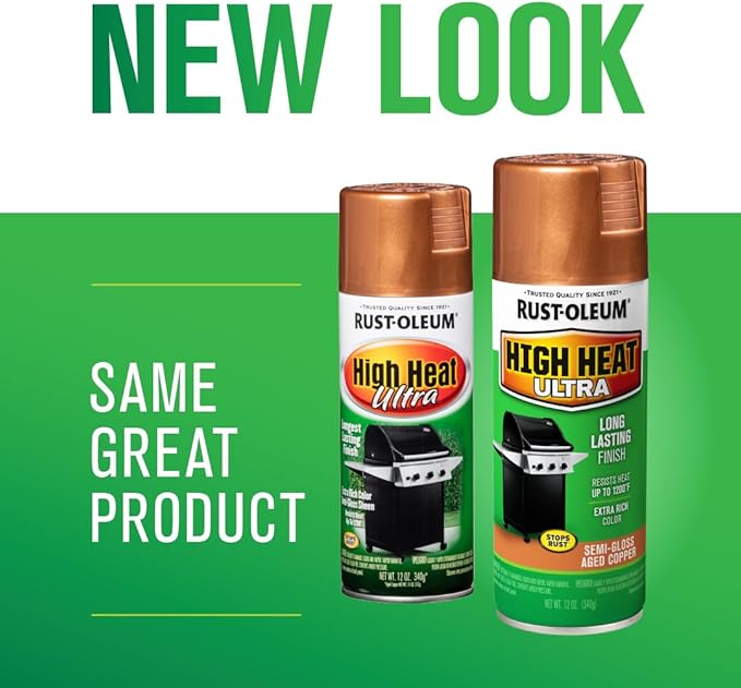Rust-Oleum 241232-6PK High Heat Ultra Spray Paint, 12 oz, Aged Copper, 6 Pack