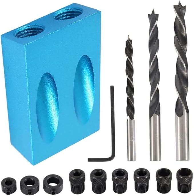 Pocket Hole Screw Jig Dowel Drill Joinery Kit Carpenters Wood Woodwork Guides Joint Angle Tool Carpentry Locator Craft Pocket Hole Jig