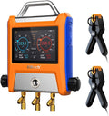 Elitech EMG-20V Intelligent HVAC Digital Manifold Gauge Three Port with Vaccum Sensor Thermometer Clamps Hoses