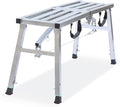 Work Platform Adjustable Height Steel Portable Scaffolding Platform 380 LBS Load Capacity 38''X12 Folding Step Ladder Drywall Painting Stool (38inch)
