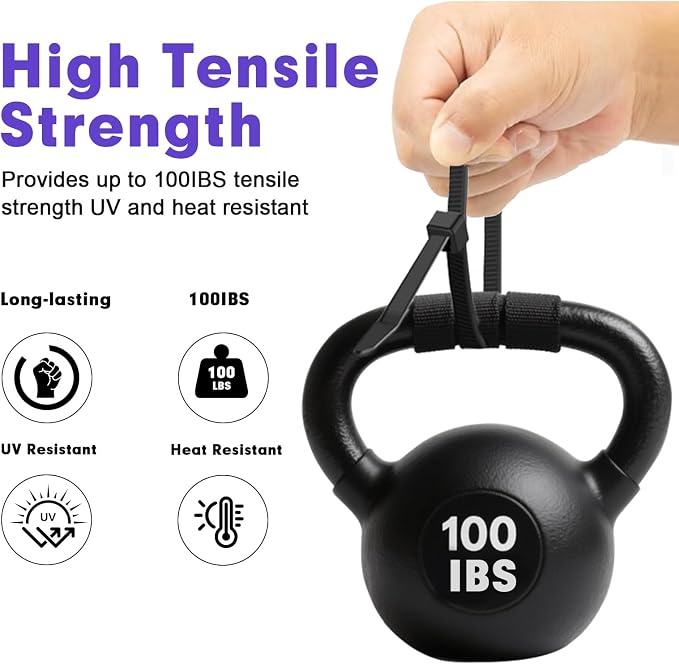 RAZCC 1200pcs Black Cable Zip Ties 16 Inch, Heavy Duty Plastic Wire Ties with 100lb Tensile Strength, Self-Locking Black Nylon Tie Wraps for Indoor and Outdoor