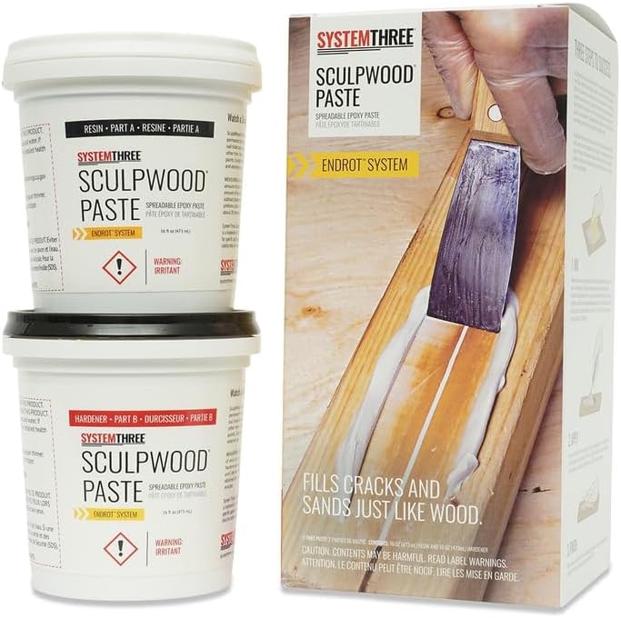 3-Pack of 1 qt System Three Resins 1610K16 SculpWood Epoxy Paste