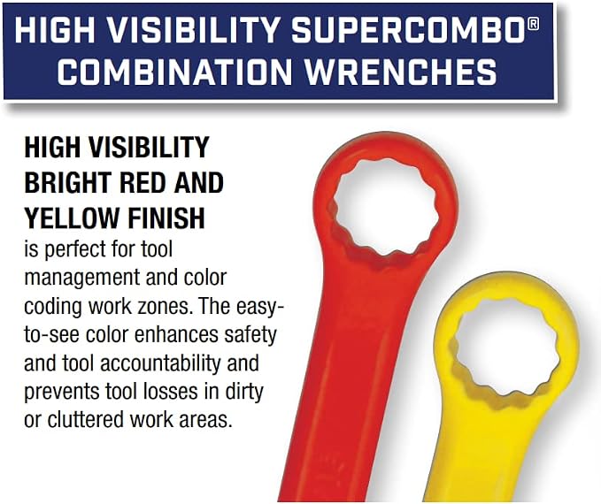 Williams 1228RSC Red Super Combo Combination Wrench, 7/8-Inch