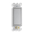 ELEGRP Matte Gray 3 Way Decorator Light Switch, 15A 120-277V, Paddle Rocker Switch Replacement, On/Off Wall Switch, Self-Grounding, Residential Grade, UL/CUL, 1 Pack