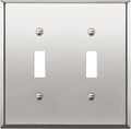 ENERLITES Toggle Light Switch Metal Wall Plate, Stainless Steel 201, Corrosion Resistant, Size 2-Gang 4.50" x 4.57", 7712-PC, Polished Chrome, Silver (Pack of 1)