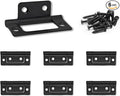 6 Pack Non-Mortise Door Hinges with Screws, 2 x 0.9 Inches Bifold Butt Cabinet Hinges for Furniture, Windows, Cupboards, Sleek Black Finish