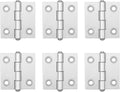 6 Pack 2-1/2" Aluminum Alloy Door Hinges for 4040 Series Profile, Adjustable Butt Hinges