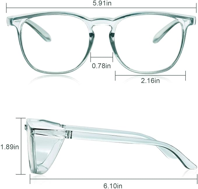 SQIMZAR Safety Glasses Goggles For Women Nurses Protective Eyewear,Anti Fog Safety Goggles