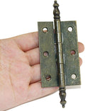4 PCS Folding Butt Hinges Antique Bronze Hinge Vintage Hardware with Screws for Doors Windows Cabinet Cupboard Wardrobe Wooden Boxes Jewelry Case Chest Medium Size (Length:3-1/4" Width:1-1/2")