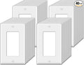 BESTTEN 40 Pack 1-Gang Switch Plates, Electrical Outlet Receptacle Covers, Unbreakable Polycarbonate Light Switch Cover, Standard Size 2.76” x 4.5”, UL Listed, Contractor Pack, White