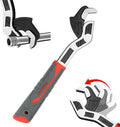 Multifunctional Self locking Wrench, Self Adjusting Pipe Wrench, 10 Inch Plumbers Wrench for (15-35mm) 19/32”-1 3/8”Nuts, Irregular Nuts, Pipes Use, Chrome Vanadium Alloy Steel (10 In)