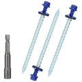 Metal Roofing Screws 10 x 3 inch, Blue Hex Head Sheet Metal Roof Screw with EPDM Washer for Corrugated Roofing (250Pcs)