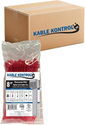 Kable Kontrol Cable Zip Ties, 8 Inch, 10000 Pcs, 50lbs Test, FL Pink | Nylon Plastic, Self Locking, UL Listed, Indoor Use
