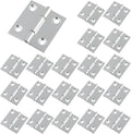 MY MIRONEY 20PCS Stainless Steel Folding Hinges Cabinet Door Hinge Home Furniture Hardware Butt Hinge for Wooden Box, Door and Window, DIY Projects, 1-1/2 Inch