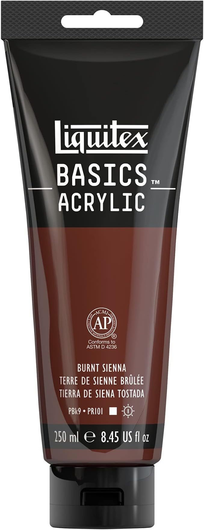 Liquitex BASICS Acrylic Paint, 250ml (8.5-oz) Tube, Burnt Sienna