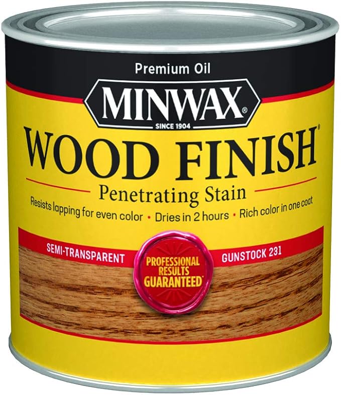 Minwax 223104444 Wood Finish, Gunstock, 1/2 Pint