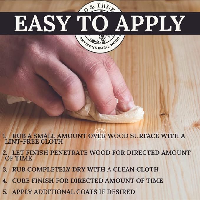Tried & True Original Wood Finish, Quart - Linseed Oil & Beeswax Blend, Ideal for All Woodwork, Long-Lasting Durability, Food Safe Sealer, Non-Toxic Wood Finish