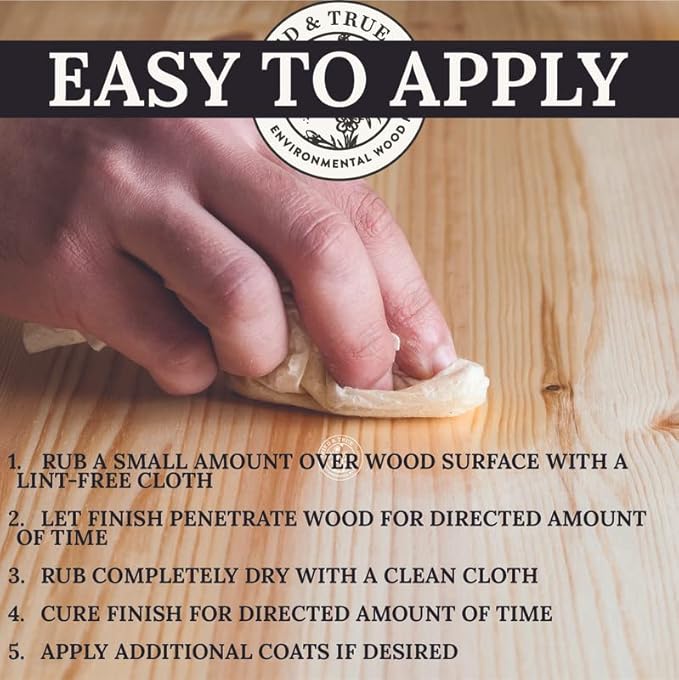 Tried & True Original Wood Finish, 8 oz. - Linseed Oil & Beeswax Blend, Ideal for All Woodwork, Long-Lasting Durability, Food Safe Sealer, Non-Toxic Wood Finish