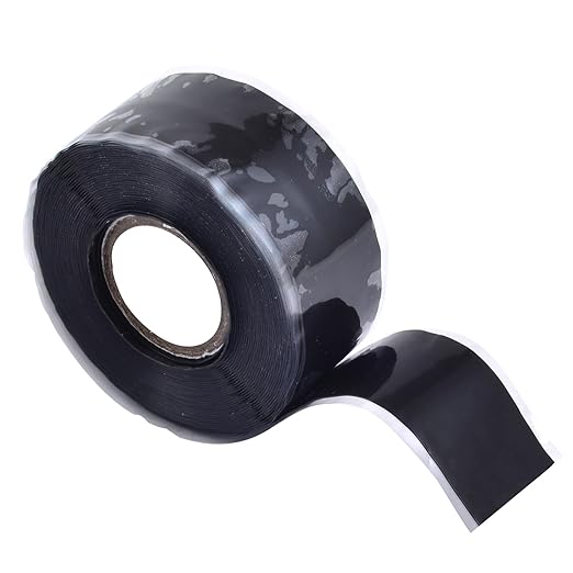 Self Sealing Fusing Silicone Tape,1 in Wide 16.5 Feet Heavy Duty & Leak Proof Rubber Waterproof Hose Tape Pipe for Water Emergency Pipeline Repair Cable Winding Insulating Red