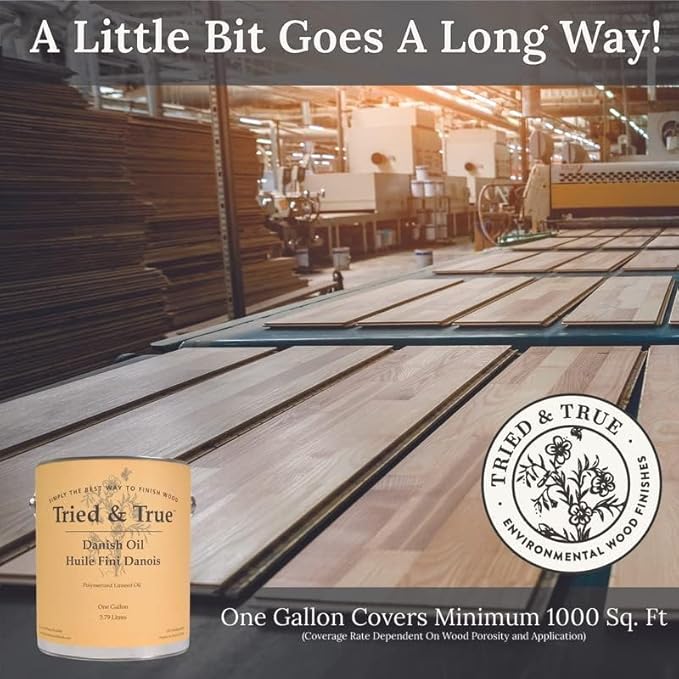 Tried & True Original Wood Finish, Gallon - Linseed Oil & Beeswax Blend, Ideal for All Woodwork, Long-Lasting Durability, Food Safe Sealer, Non-Toxic Wood Finish