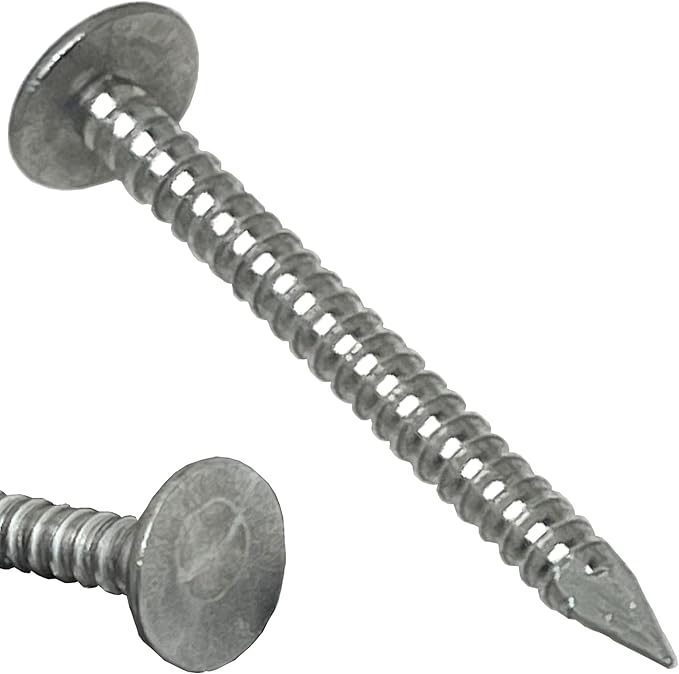 (1000) 1.25”-RING SHANK ALUMINUM - ROOFING SIDING NAILS - Vinyl & Aluminum Siding & Facia Trim Nail – Aluminum metal secure holding Ring Shank nail – 1.25 in