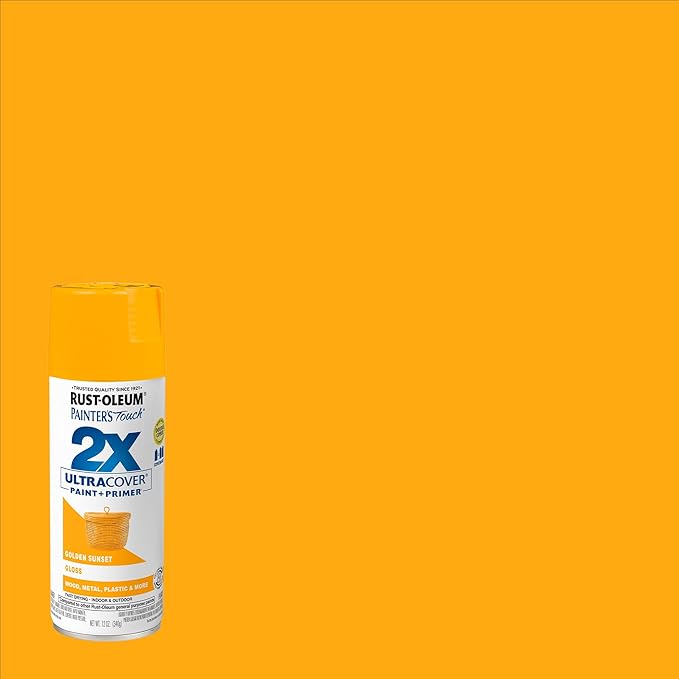 Rust-Oleum 334054 Painter's Touch 2X Ultra Cover Spray Paint, 12 oz, Gloss Golden Sunset (Pack of 4)