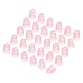 PATIKIL Finger Tip Covers Cots, Pink Silicone Finger Protectors Gloves Breathable Reusable Fingertip Caps with Air Holes for Dry Skin Finger Cracking, M, 30 Pcs