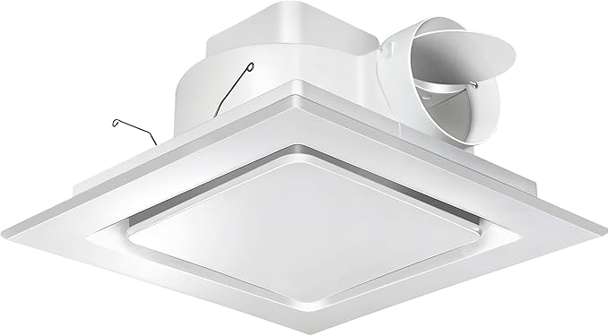 Orsong Bathroom Exhaust Fan 10" Panel Ultra Quiet without Light(8x8 Mount), 110CFM, 4" Duct for Bathroom/Garage/Home