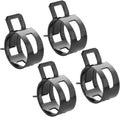 100pcs 0.83" ID Constant Tension Band Hose Clamps, 21mm Spring Band Type Action Hose Clamp Manganese Steel Fuel Line Clamp Low Pressure Air Clip Clamp for Fuel Hose Line Water Pipe Air Tube black